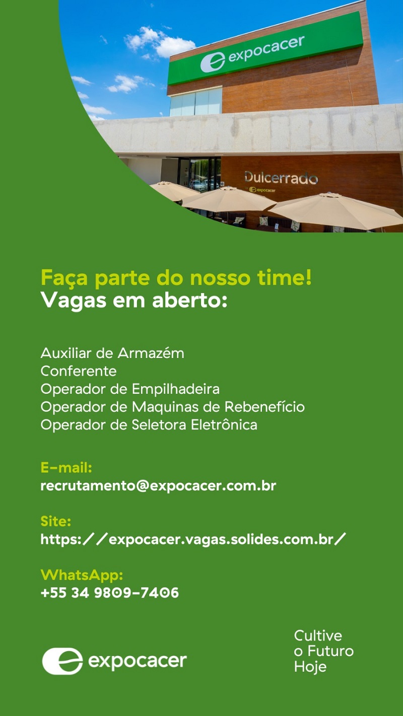 Expocacer divulga vagas de emprego em aberto Módulo FM